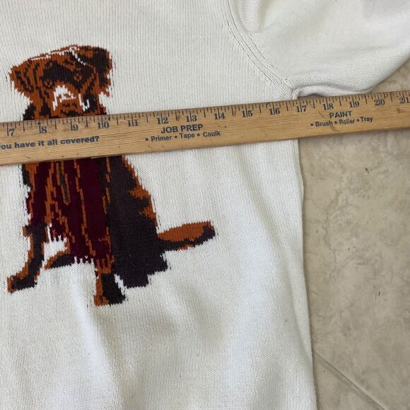 CREMIEUX sweater men's size XS Dog w scarf  Long sleeves cotton - Picture 7 of 13